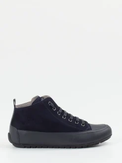 Candice Cooper – Mid-Top-Sneaker aus Veloursleder blau