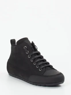 Candice Cooper – Mid-Top-Sneaker aus Nubukleder Schwarz