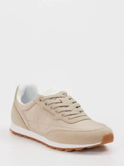 Candice Cooper – Retro-Sneaker aus Velour/Textil Beige