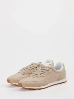 Candice Cooper – Retro-Sneaker aus Velour/Textil Beige