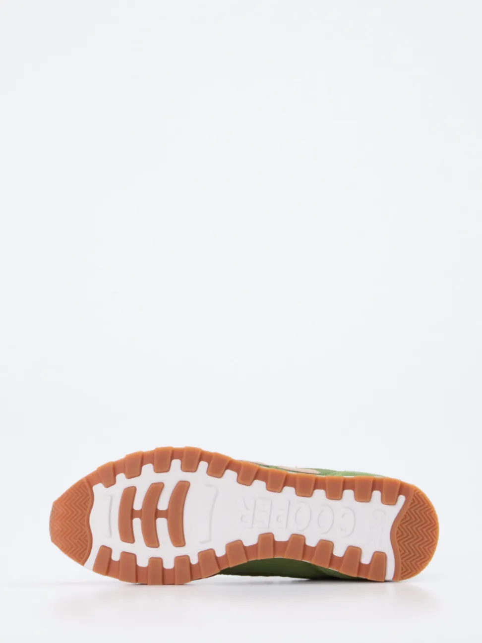 Candice Cooper – Retro-Sneaker aus Veloursleder Olivgrün