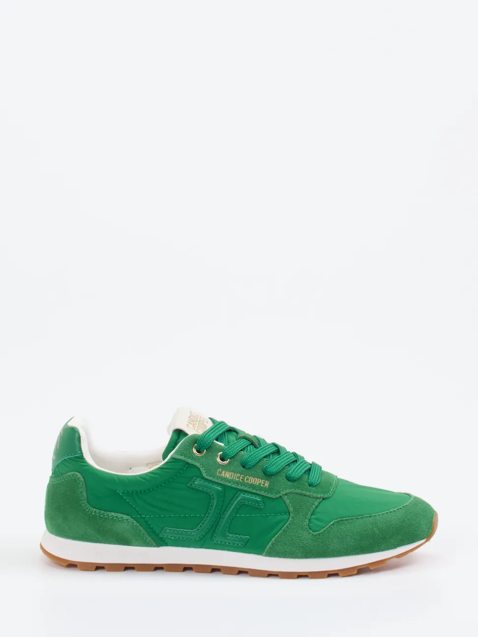 Candice Cooper – Retro-Sneaker aus Veloursleder grün