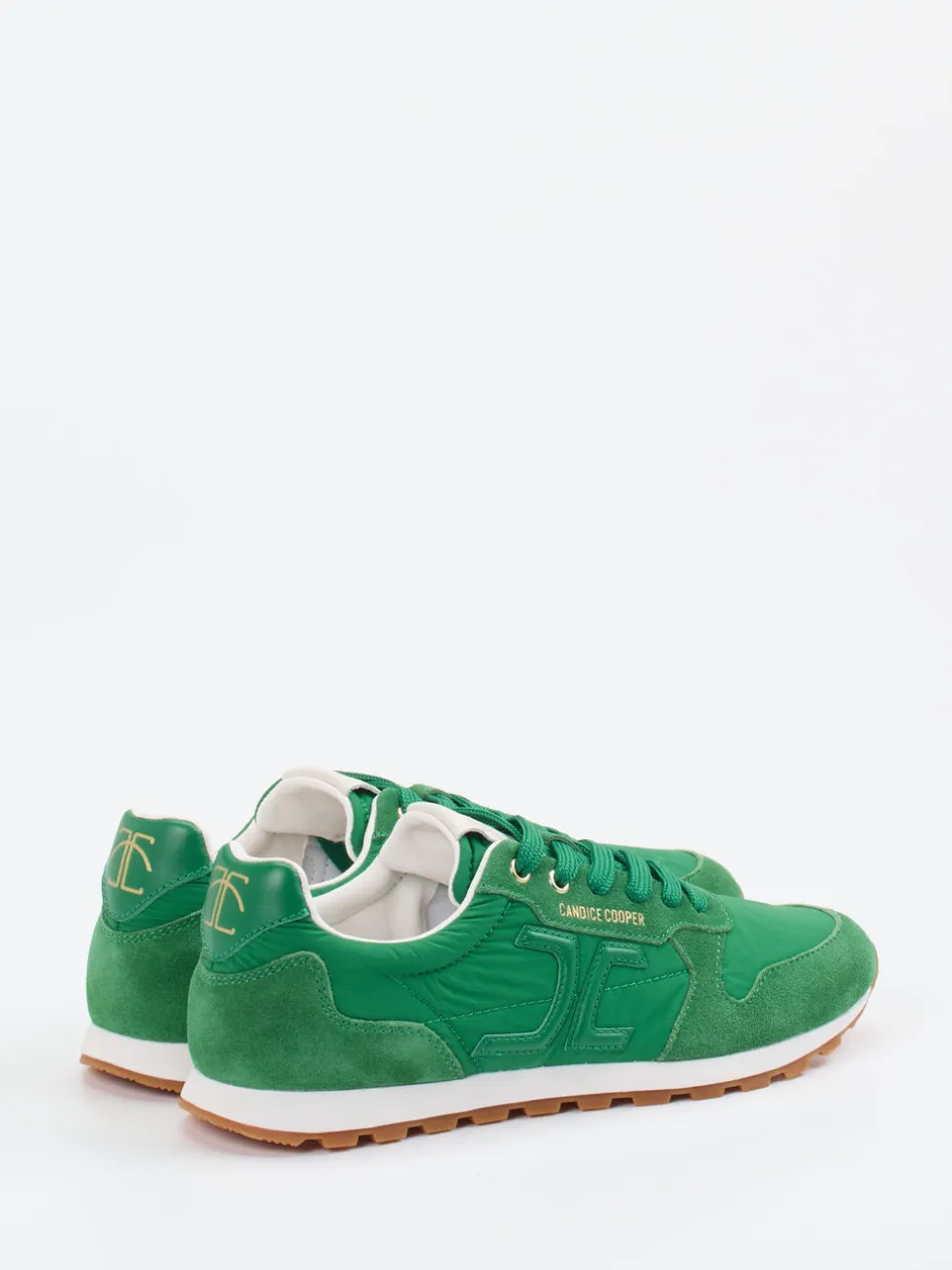 Candice Cooper – Retro-Sneaker aus Veloursleder grün