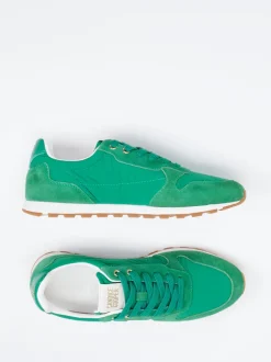 Candice Cooper – Retro-Sneaker aus Veloursleder grün