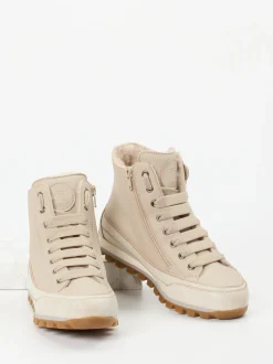 Candice Cooper – Schnürboots aus Kalbleder beige