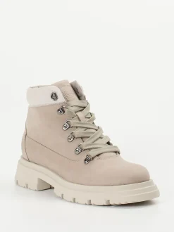 Candice Cooper – Schnürboots aus Nubukleder Beige
