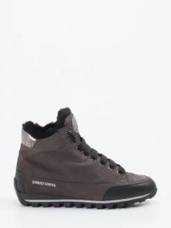 Candice Cooper – Schnürboots aus Veloursleder Anthrazit
