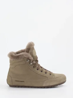 Candice Cooper – Schnürboots aus Nubukleder in Taupe