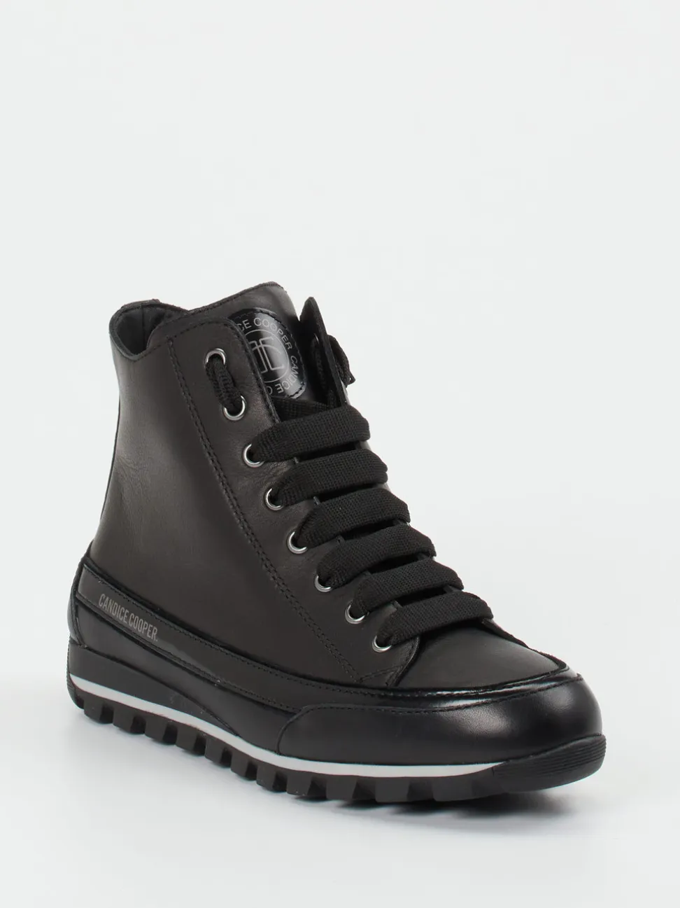 Candice Cooper – Schnürboots aus Kalbleder Schwarz