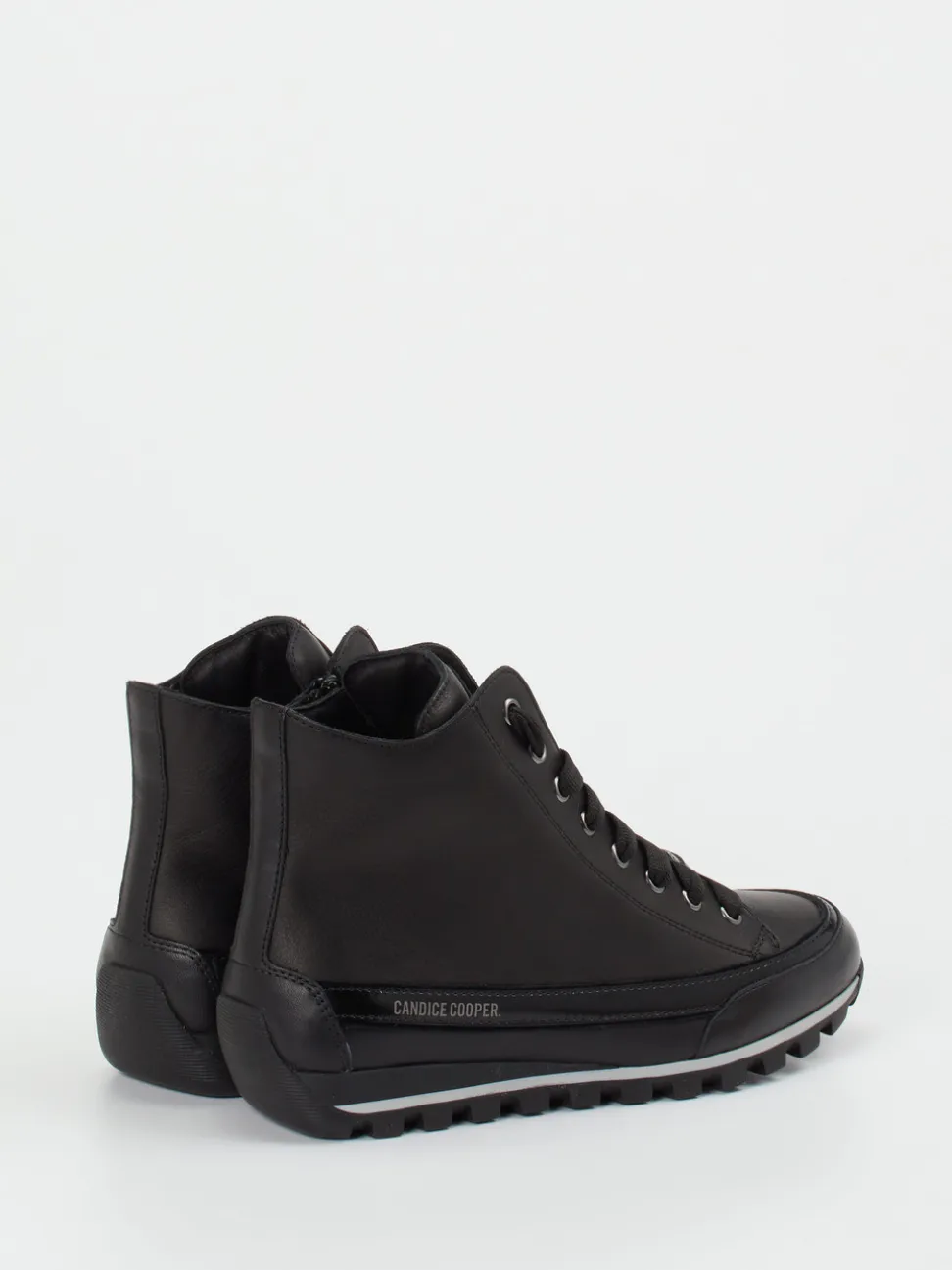 Candice Cooper – Schnürboots aus Kalbleder Schwarz
