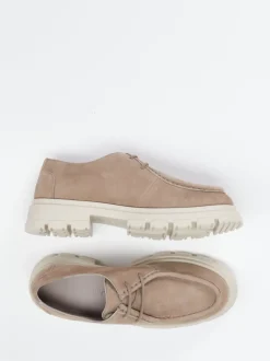Candice Cooper – Schnürschuh aus Nubukleder sandbeige
