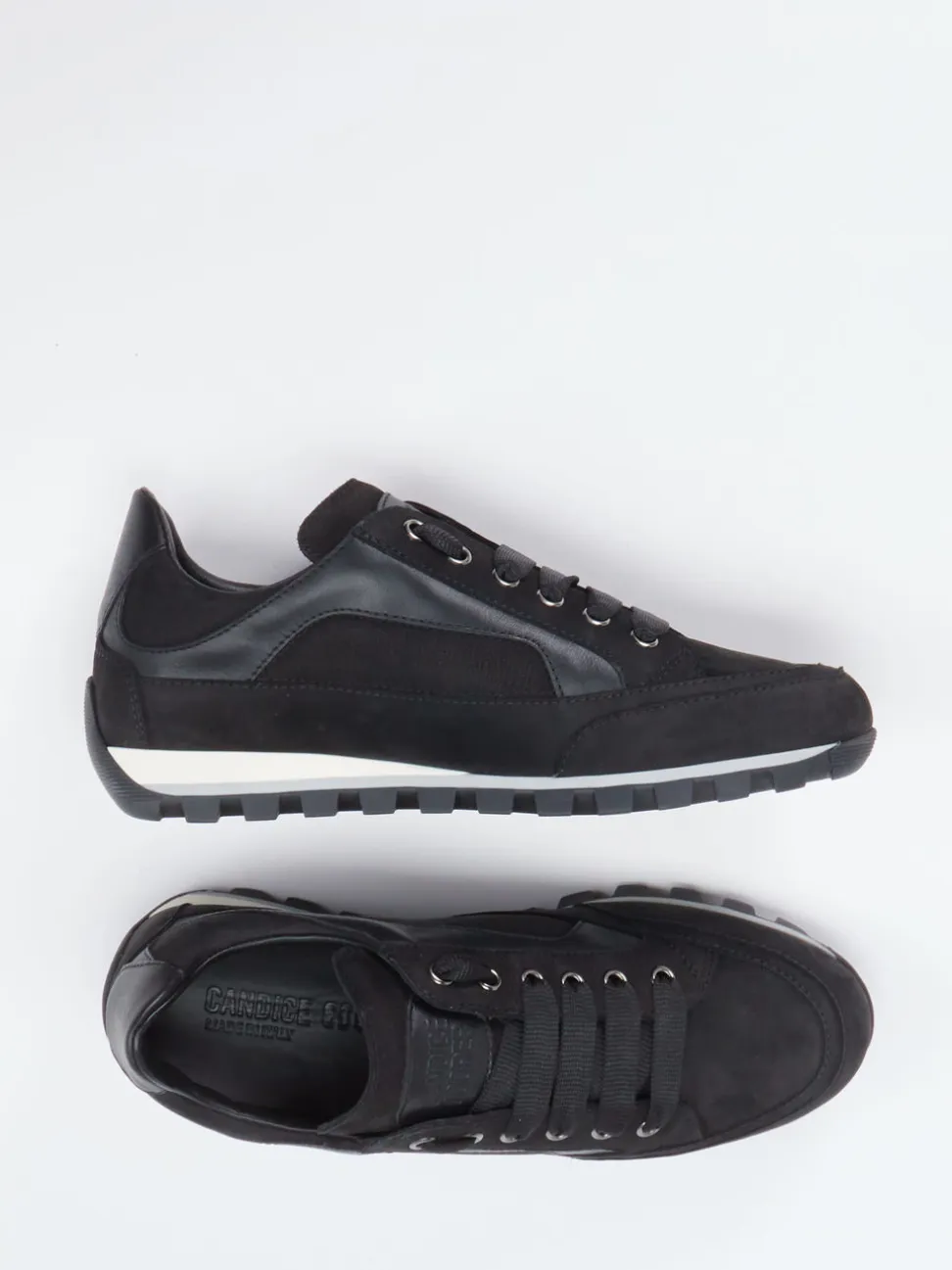 Candice Cooper – Sneaker aus Nubukleder Schwarz