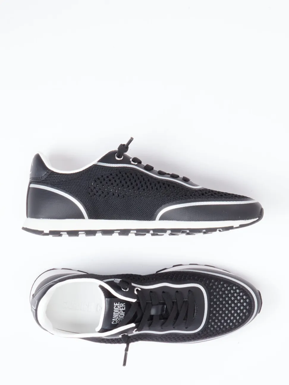 Candice Cooper – Sneaker aus Textil und Veloursleder schwarz