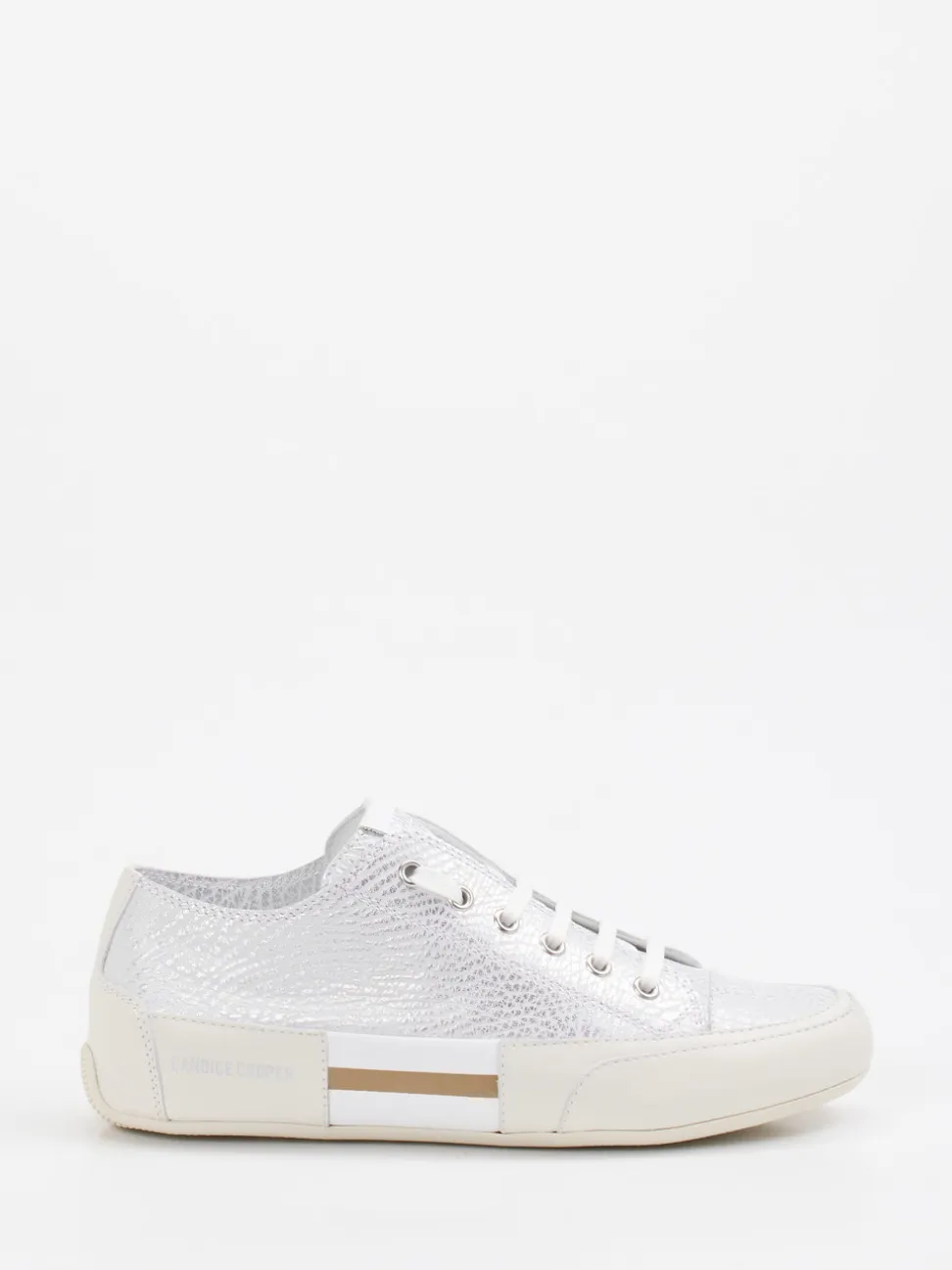 Candice Cooper – Sneaker aus Metallicleder in Grau