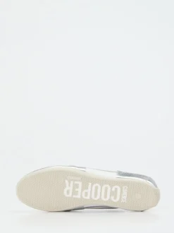 Candice Cooper – Sneaker aus Metallicleder silber