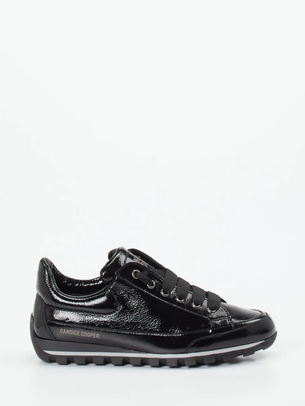 Candice Cooper – Sneaker aus Lackleder Schwarz