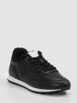 Candice Cooper – Sneaker aus Lederimitat schwarz gefüttert