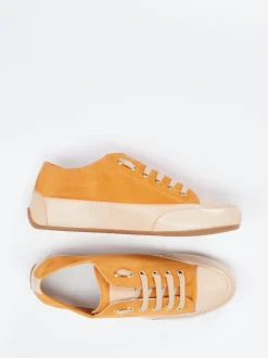 Candice Cooper – Sneaker aus Veloursleder Hellbeige
