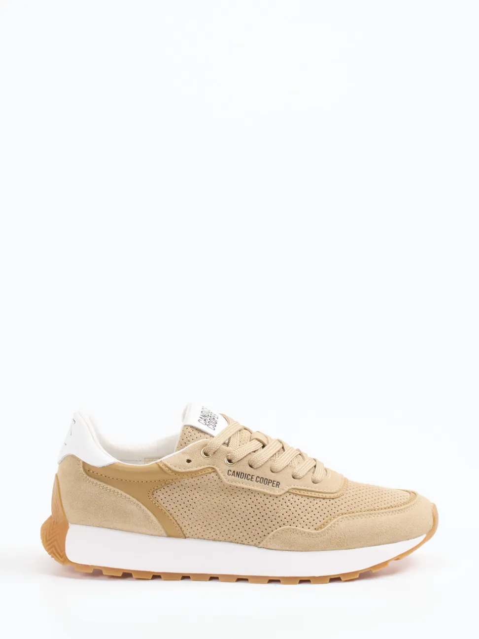 Candice Cooper – Sneaker aus Veloursleder Beige