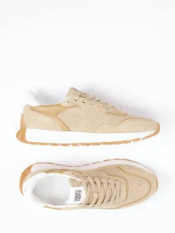 Candice Cooper – Sneaker aus Veloursleder Beige