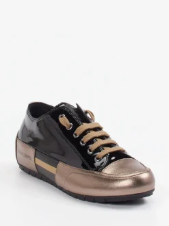Candice Cooper – Sneaker aus Lackleder mit Metallic-Details
