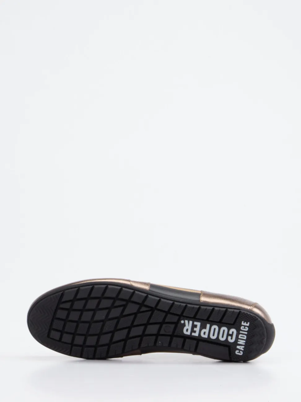 Candice Cooper – Sneaker aus Lackleder mit Metallic-Details