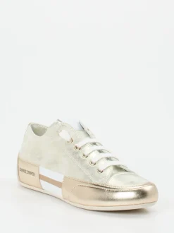 Candice Cooper – Sneaker aus Metallicleder goldfarben