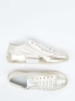 Candice Cooper – Sneaker aus Metallicleder goldfarben