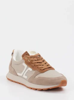 Candice Cooper – Sneaker aus Veloursleder und Nylon beige