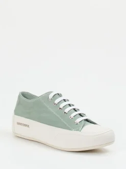 Candice Cooper – Sneaker aus Veloursleder Salbeigrün