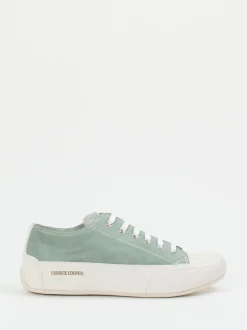 Candice Cooper – Sneaker aus Veloursleder Salbeigrün