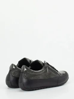 Candice Cooper – Sneaker aus Lackleder in Anthrazitgrau