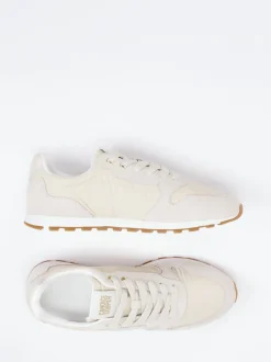 Candice Cooper – Sneaker aus Veloursleder und Textil beige