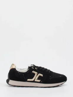 Candice Cooper – Sneaker aus Veloursleder & Textil Schwarz