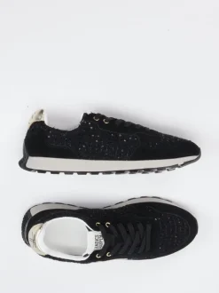 Candice Cooper – Sneaker aus Veloursleder & Textil Schwarz
