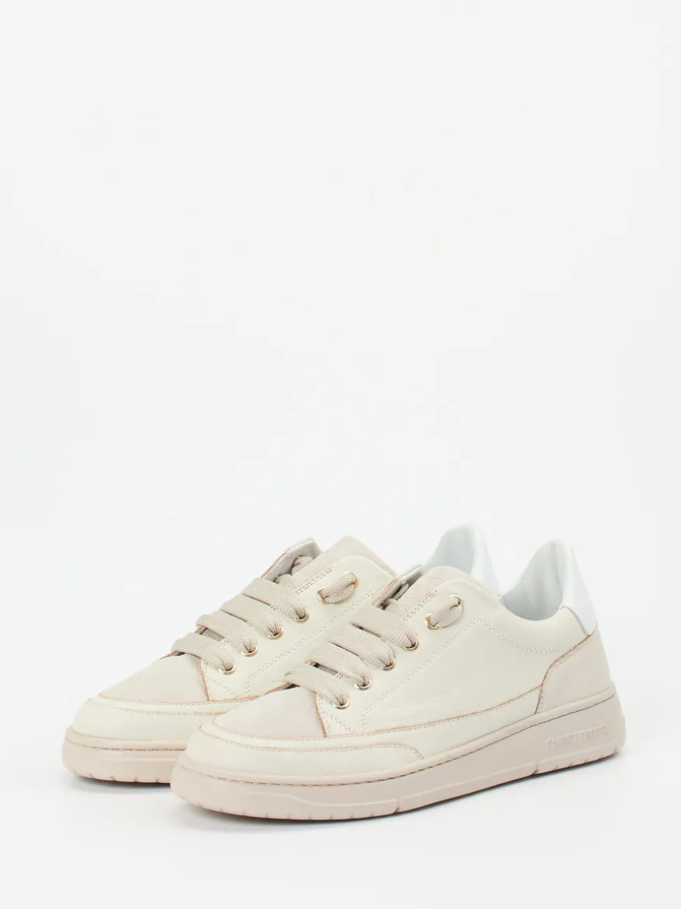 Candice Cooper – Sneaker aus Kalbleder und Veloursleder beige