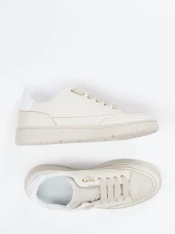 Candice Cooper – Sneaker aus Kalbleder und Veloursleder beige