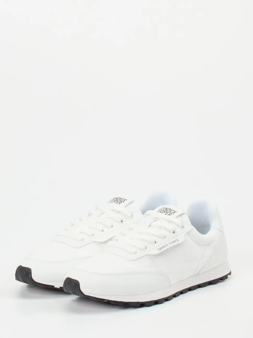 Candice Cooper – Sneaker aus Nylon und Glattleder weiß