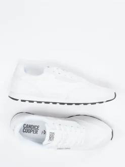 Candice Cooper – Sneaker aus Nylon und Glattleder weiß
