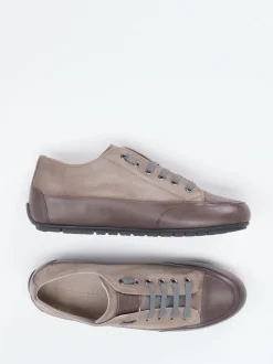 Candice Cooper – Sneaker aus Veloursleder Taupe