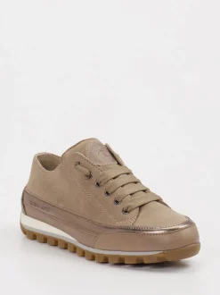 Candice Cooper – Sneaker aus Leder-Velours-Mix beigebraun