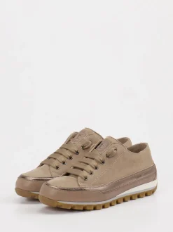 Candice Cooper – Sneaker aus Leder-Velours-Mix beigebraun
