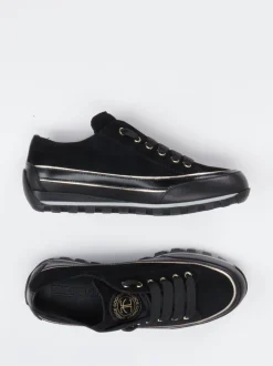 Candice Cooper – Sneaker aus Veloursleder Schwarz