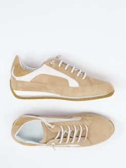 Candice Cooper – Sneaker aus Veloursleder Beige