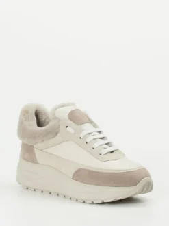 Candice Cooper – Sneaker aus Kalbleder mit Fellfutter
