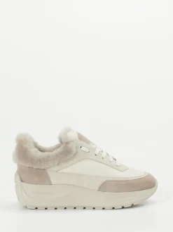 Candice Cooper – Sneaker aus Kalbleder mit Fellfutter