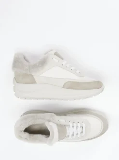 Candice Cooper – Sneaker aus Kalbleder mit Fellfutter