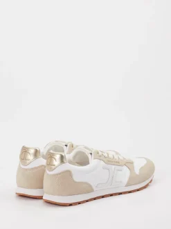 Candice Cooper – Sneaker aus Velour/Textil Weiß