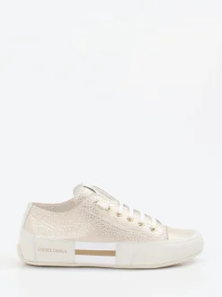 Candice Cooper – Sneaker aus Metallicleder champagner