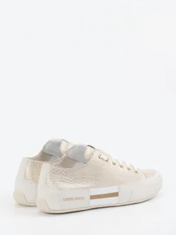 Candice Cooper – Sneaker aus Metallicleder champagner